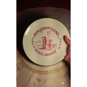 1973 New Hampshire State Grange Centennial 10" Collector Plate